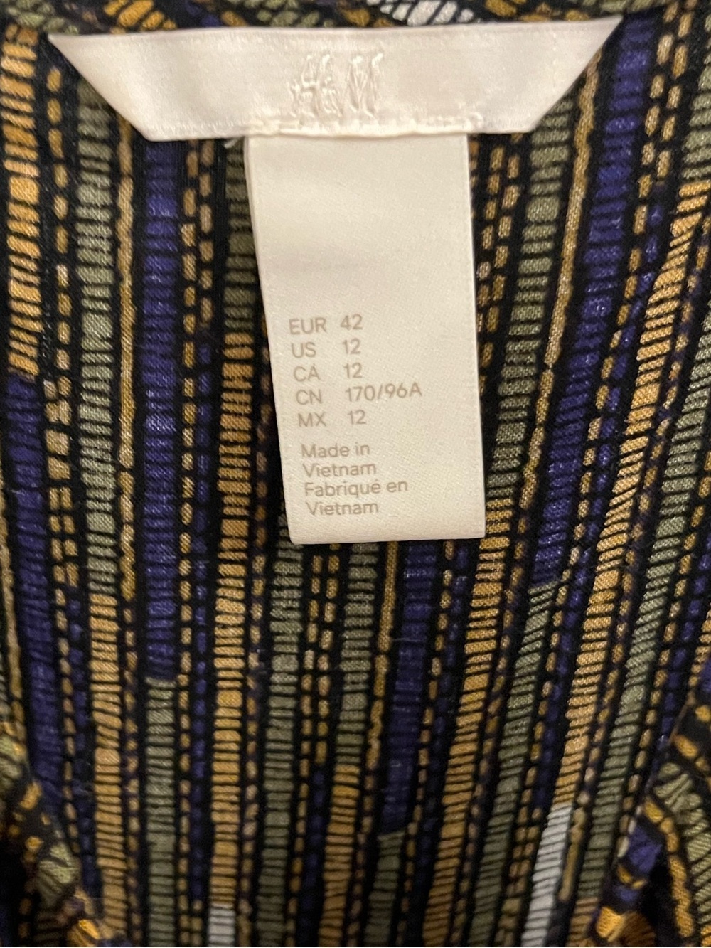 H&M Black Maxi Skirt with Gold and Silver Metallic Stripes - Picture 2 of 2